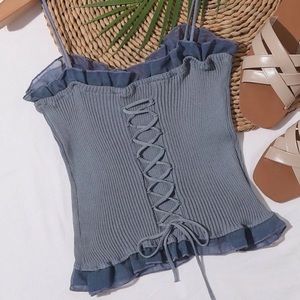 Blue shein top